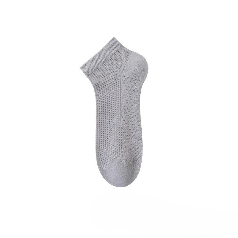 Calzini di Seta da Uomo - Calzini Corti Senza Cuciture, Traspiranti, Assorbi Sudore, Resistenti agli Odori, Design a Rete, Tacco Basso, Apertura Bassa.