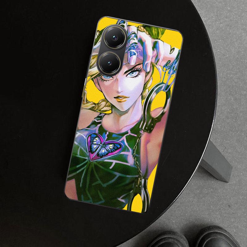 JoJo's Bizarre Adventure Jolyne Cujoh Phone Case Cover for Xiaomi Poco X6 X5 X7 Pro F7 Ultra Redmi 15C 15 13C 13 12C 12 10C 10 1