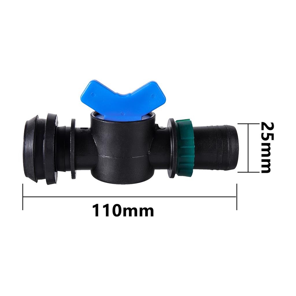 25/28/32mm Drip Irrigation Pipe Valve Connector Barb Switch Valve Drip Pipe Parts Drip Irrigation Or Sprinkler System Barb Conne