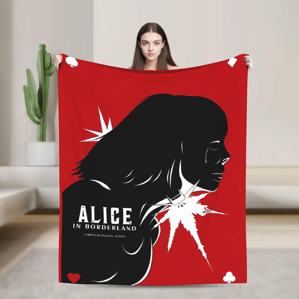 Soft Warm Blanket Travel Office Nijiro Murakami Alice In Borderland 3 Throw Blanket Flannel Bedspread For Bedroom Sofa Bed Cover