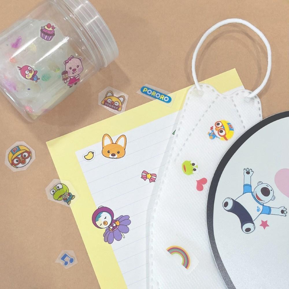 Pororo children's body sticker, mixed colors, 1 piece