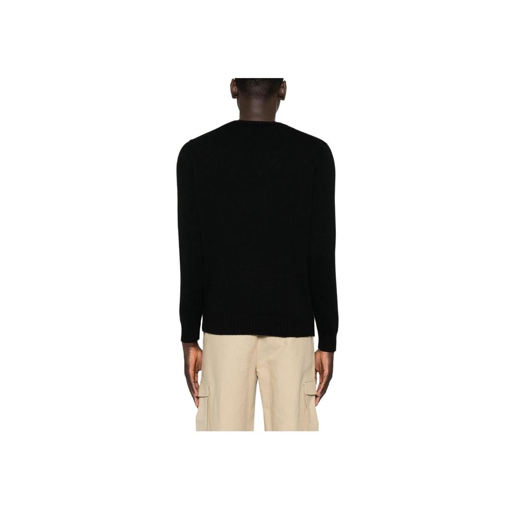 Polo Ralph Lauren Solid Loose Fit Crew Neck Knit Sweater Men Sweater Black 710810846-020