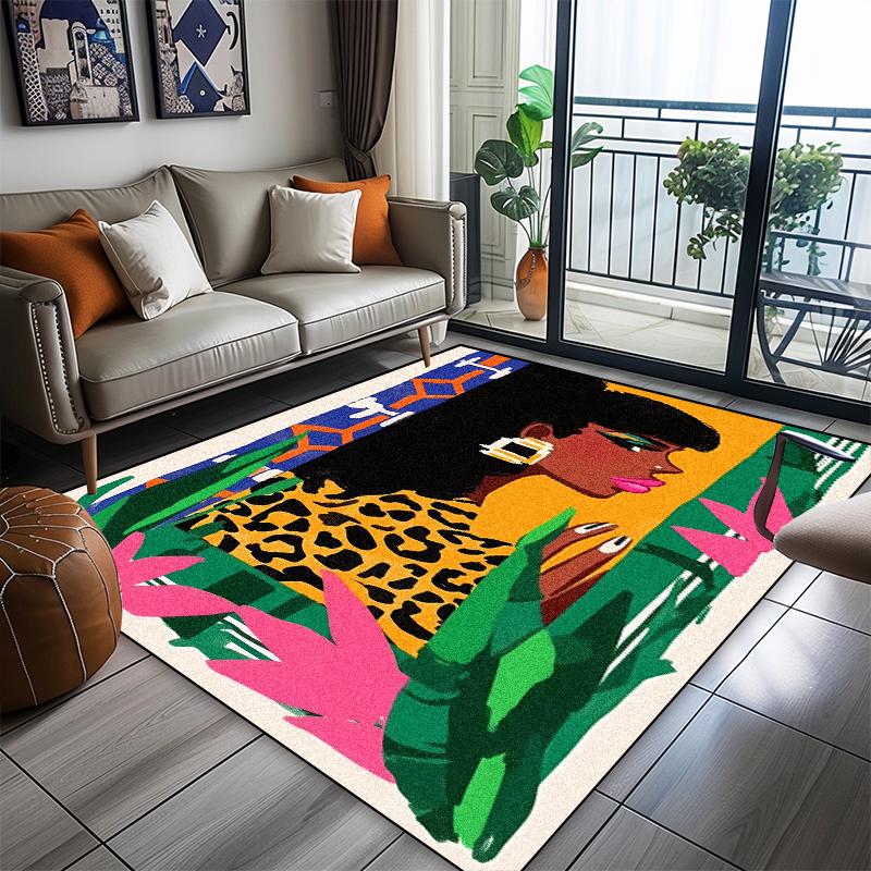 Abstract Animal Carpet Living Room American Style Home Decoration Lint-free Rugs Bedroom Lounge Coffee Tables Non-slip Floor Mat