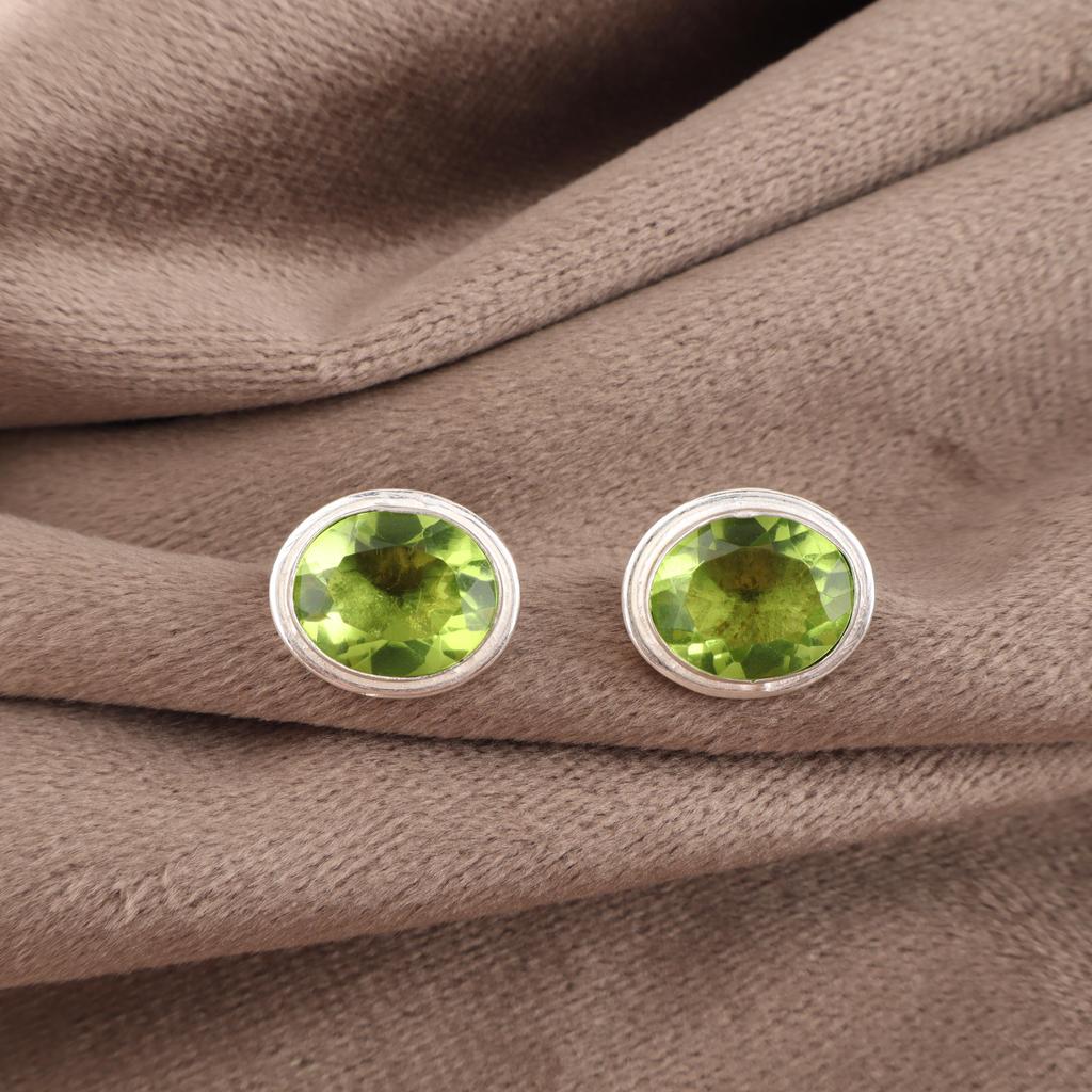Peridot Earrings Gemstone Jewelry, 925 Solid Sterling Silver Earrings, Handmade Jewelry Earrings, Gift For Her