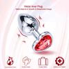 Anal Plug 3 Sizes Heart Metal Crystal Anal Plug for Women Removable Stainless Steel Butt Plug Men Stimulator Anal Sex Toys Dildo
