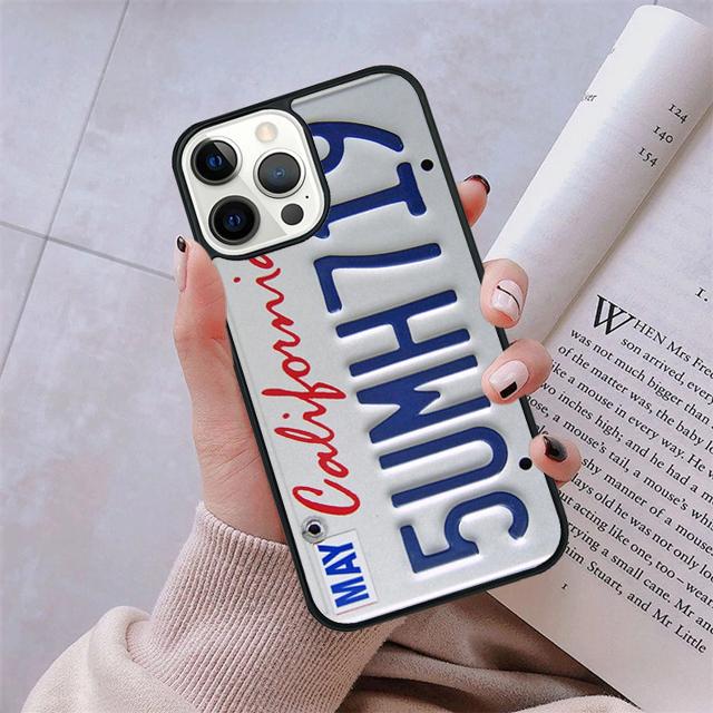 Retro Cool License Plate Number Phone Case For IPhone 18 17 Air 16 15 14 Plus Apple 16 11 12 13 Pro Max Coque