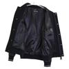 BALMAIN [Excellent Condition] 331025 Wool and Leather Switch Logo Stadium Jacket/ Jacket 54 blackUsed