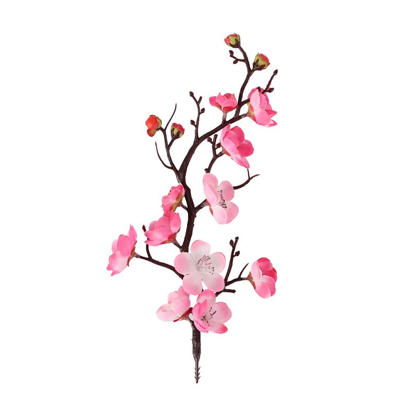 4pcs/set Red Artificial Flower Silk Plum Blossom Branch Faxu Flower Bouquets for Table Wedding Bouquet Home Decor