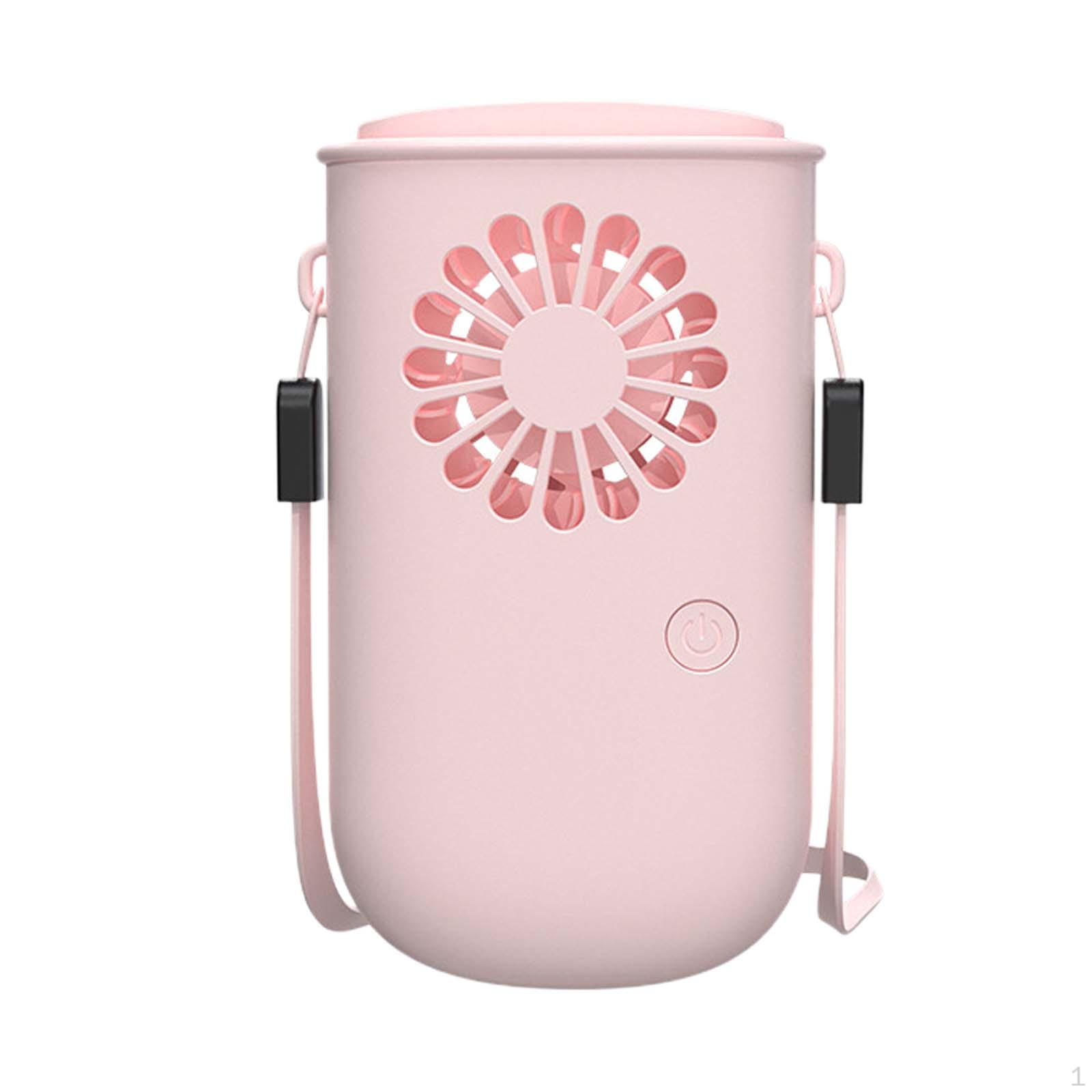 

Компактний портативний вентилятор для подорожей і домашнього використання рожевий