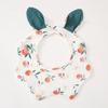 Baby Cotton Bib Cartoon Rabbit Ears Feeding Towel Water Absorbent Saliva Towel Newborns Burp Cloth for Boy Girls Accessories
