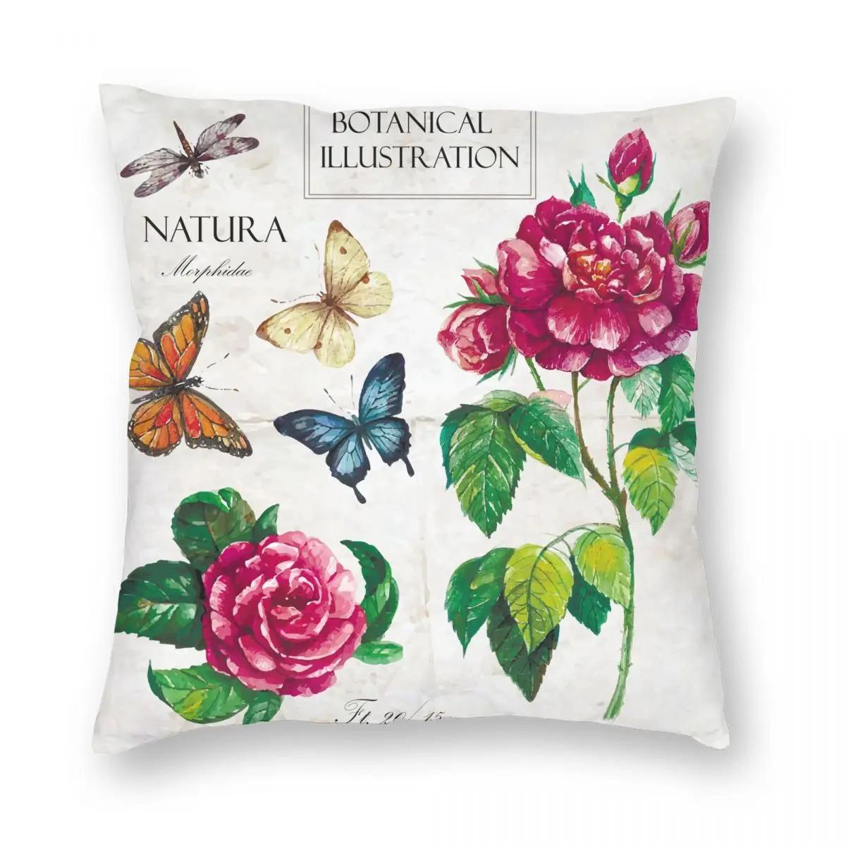 

Красочные цветы и бабочки наволочка двусторонняя печать наволочка для подушки украшения наволочка для диванной подушки дом 66x66cm светло-серый