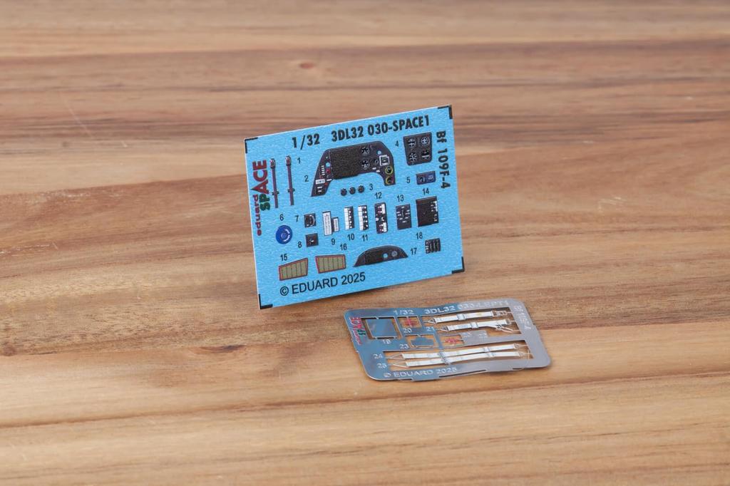 Eduard 1/32 Space Bf109F-4 Interior 3D Decal with Etching Parts Set (for Hasegawa) Plastic Model Decal EDU3DL32030 (Airplane)