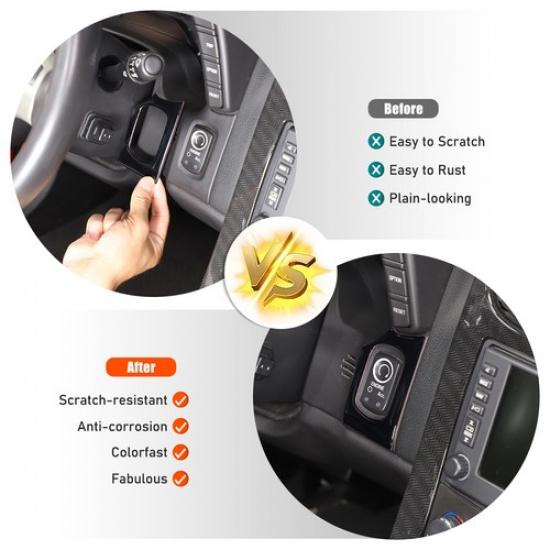 Gloss Piano Black Engine Switch Start Stop Trim Cover Ring For Corvette C6 05-13