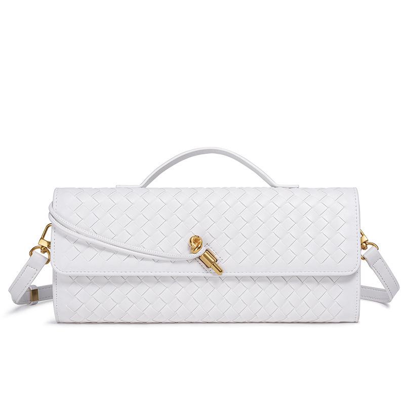 

Cross-border Exclusive: Horizontal Woven Soft Leather Accordion Shoulder Bag for Women 30.5*4*12.5 CM
