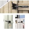 Self Locking Automatic Gravity Lever Fence Gate Latch Black