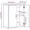 VidaXL Buffets 2 Pcs Sonoma Grey 60x31x70 Cm Engineered Wood, Storage Cabinet, Entryway Furniture, Accent Furniture 3276544