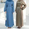 Elegant Slim Fit High Neck Solid Dress LR702 by Loriya (2024)