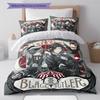 Black Butler Pattern Bedding,Quilt Set Quilt Cover Pillowcase Home Birthday Gift (1 * duvet cover + 2 * pillowcase, without core)