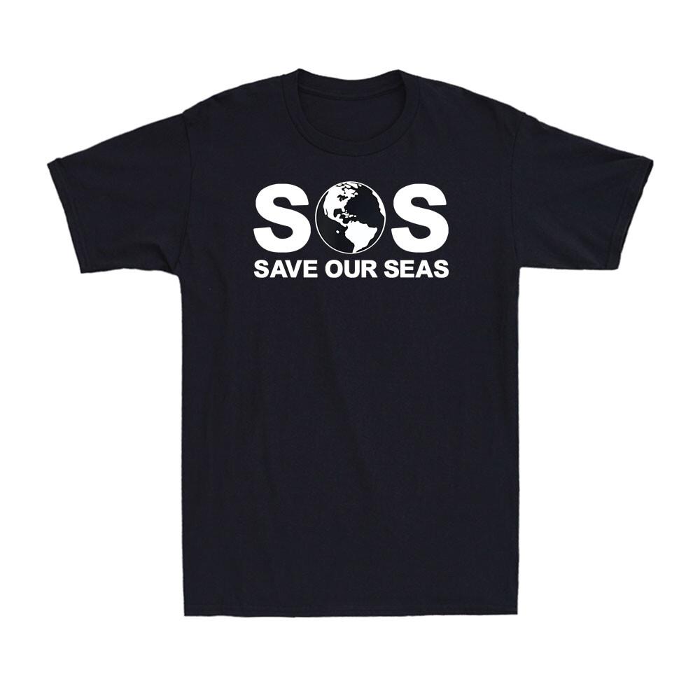 SOS Save Our Seas Ocean Conservation Marine Biology Environmental Men s T-Shirt S разноцветный