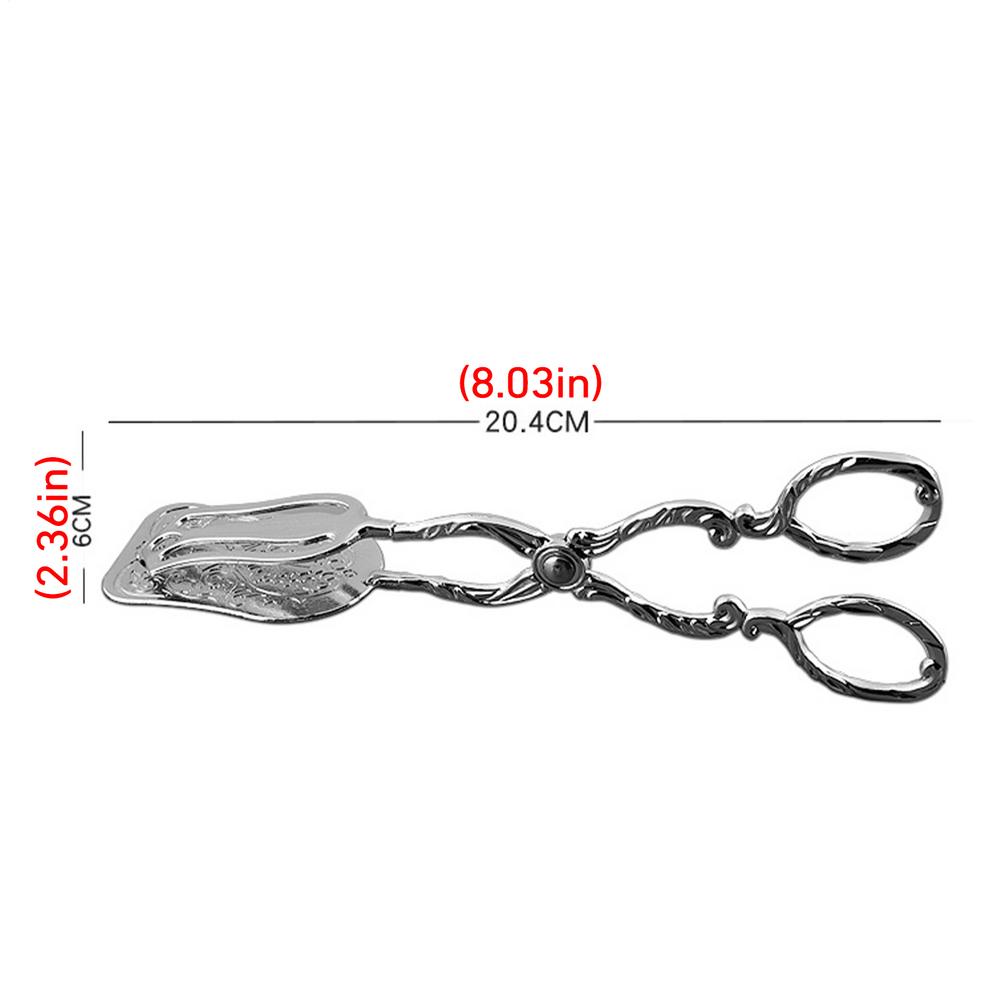 Fruit Salad Cake Clip Buffet Food Tong Gold-plated Salad Pastry Clamp Snack Cake Clip Baking Barbecue Tool VintageStyle