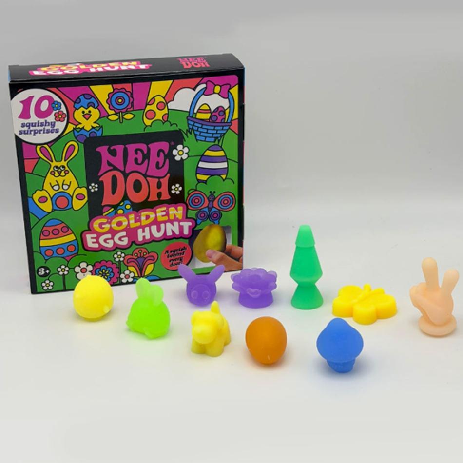 Needoh Golden Egg Hunt Game Blind Box Easter Fidget With With Squishy Surprise Stress Relief Squeeze For Kids' Easter Party