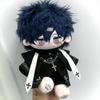 3Pcs 20cm Doll Clothes Set Dark Fashion Windbreaker Pants Shawl Outfit Accessories For Plush Toys