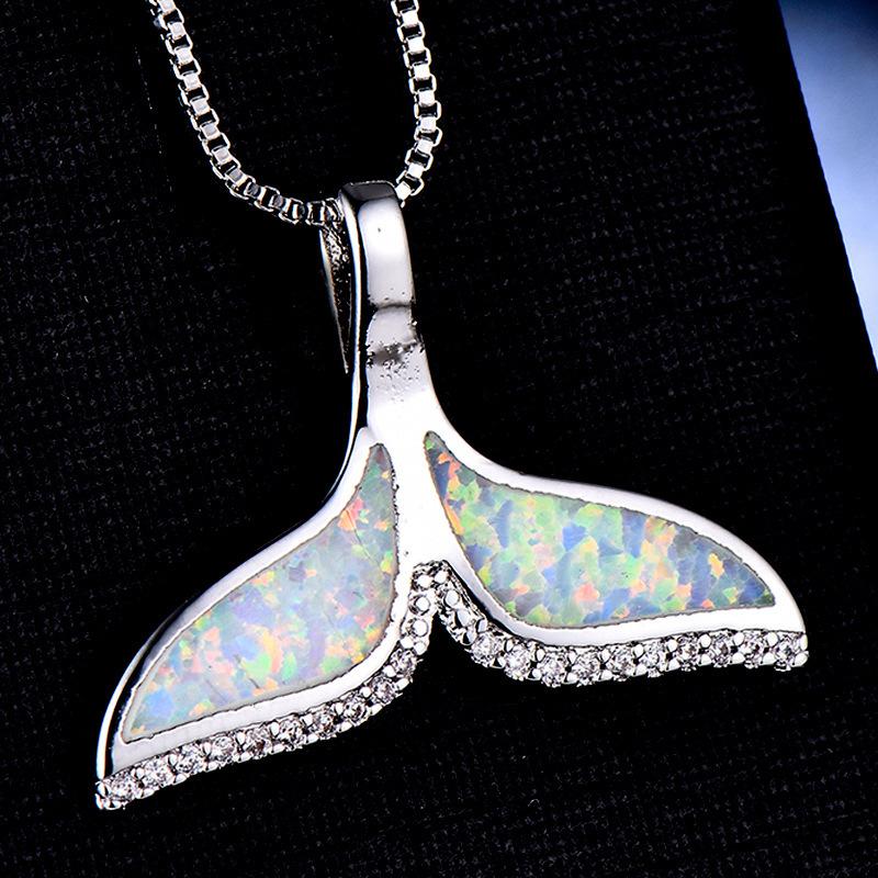 Wish European and American marine life fishtail pendant women's small fresh simple personality collarbone chain