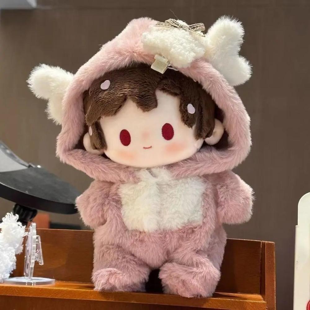 

20cm Plush Doll Clothes, Cute Dragon Jumpsuit Outfit in Pink Light Brown Blue, Kawaii Animal Style Cotton Doll Pajamas, No Attri