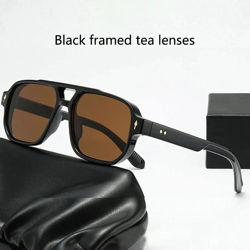 Fashion Retro Double Bridge Women's Sunglasses Leopard Sun Glasses Outdoors Street Wear Shades Men's Shades UV400 Eyewear