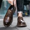 Fashion 2025 Men's British Style Retro Casual Shoes Men Thick Sole Fashion Comfy Work Sneakers  Lace-up Comfortable Outdoor Shoes Mens