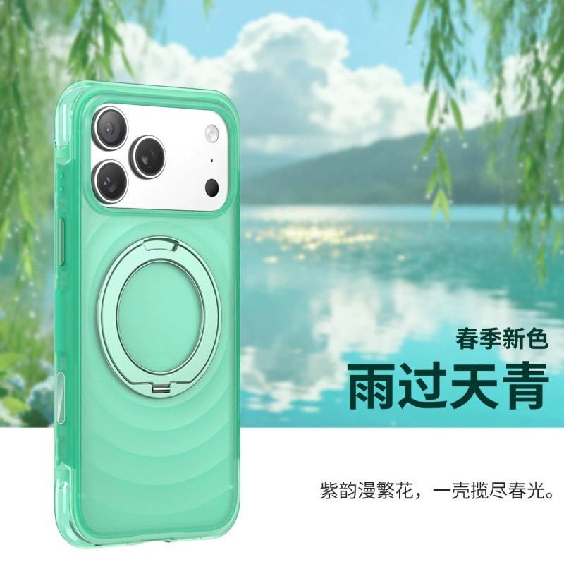Magnetic Rotating Phone Case IPhone 16 17 18 Pro Max With Air Cushion Drop Protection Full Cover PC Shell