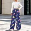 Girls' Flannel Printed Pants Warm Loose Fit Casual Trousers for Fall and Winter