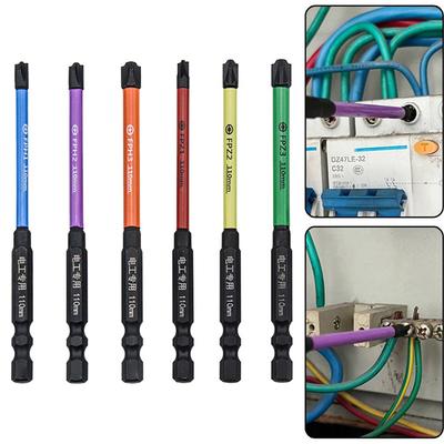 Screwdriver Bits 6 Pcs/set Alloy Steel FPH1/FPH2/FPH3/FPZ1/FPZ2/FPZ3