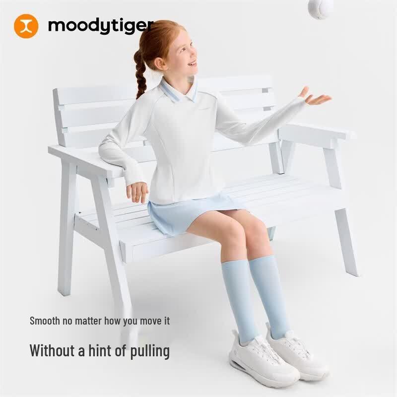 Moodytiger Girls' Long-Sleeve Moisture-Wicking Polo T-Shirt