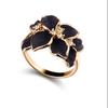 Flower Minimalist Black Necklace Jmxd Gardenia Ring Earring Clip Women Jewelry Set Floral Pendant Design Elegant Botanical Jewelry Set