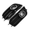 Pair Front Bumper Fog Light Grilles Black 8X0807681A Replacement for A1 Cool Hatchback 2?Door 2014