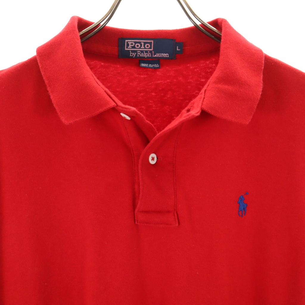Polo von Ralph Lauren Made in USA Kurzarm Poloshirt L Rot Herren Gebraucht