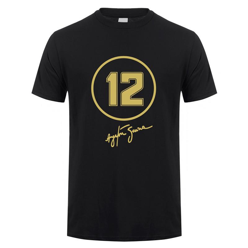 Fashion Sports Summer Outdoor New Hero Ayrton Senna T Shirt Men Short Sleeve Cotton T-shirts Funny Cool Man Tshirt  Clothes Tops
