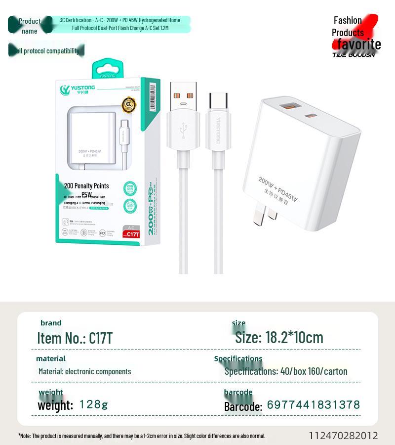 PD30W Ultra-Fast Charger Set for Apple & Huawei Devices