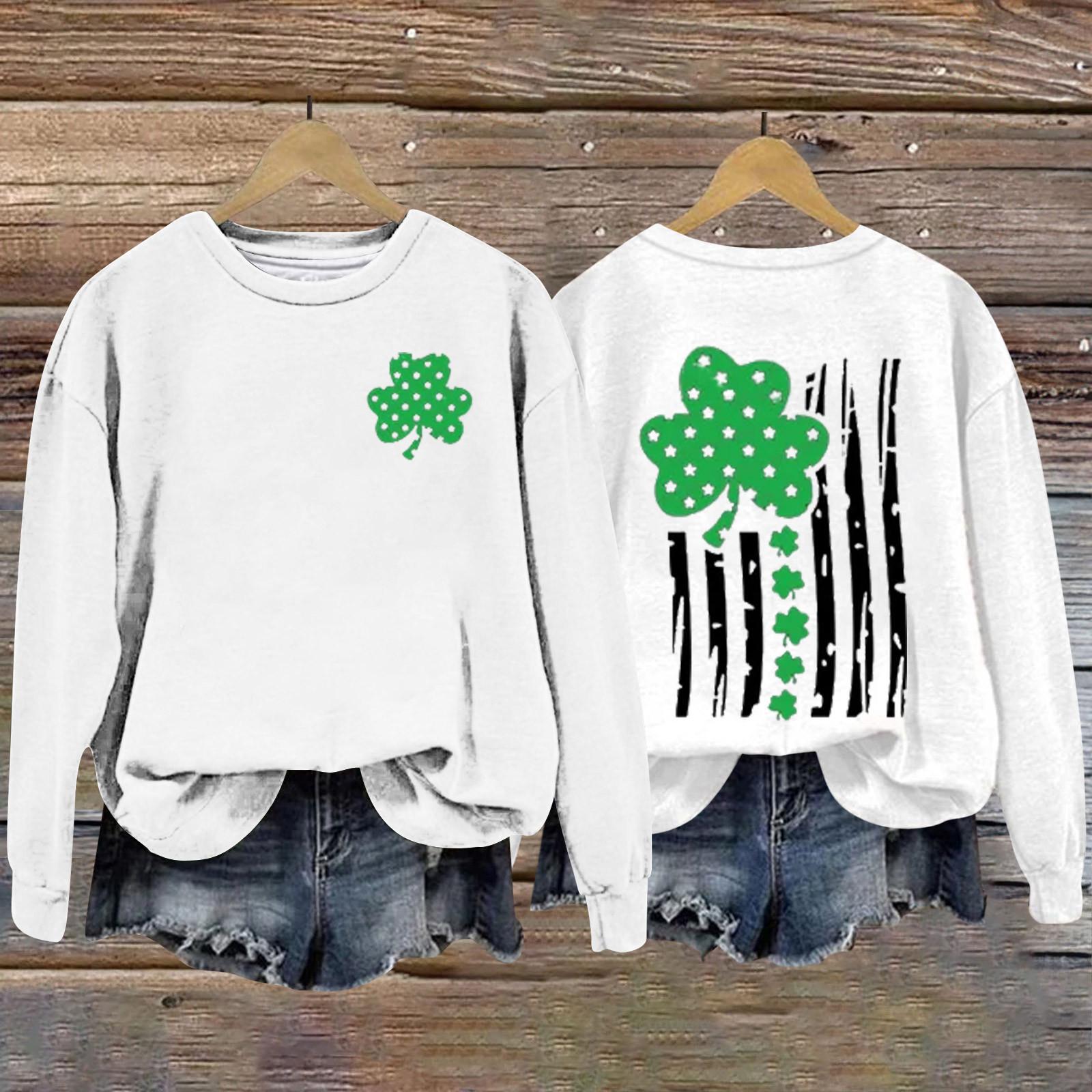 

Жіночі топи з круглим вирізом, бавовняні жіночі повсякденні модні пуловери з довгим рукавом і круглим вирізом XL білий