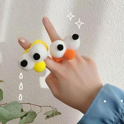 5/10 Stück Haargummis Große Augen Cartoonform Haarband Bonbonfarbe Haarring Doppelkugel
