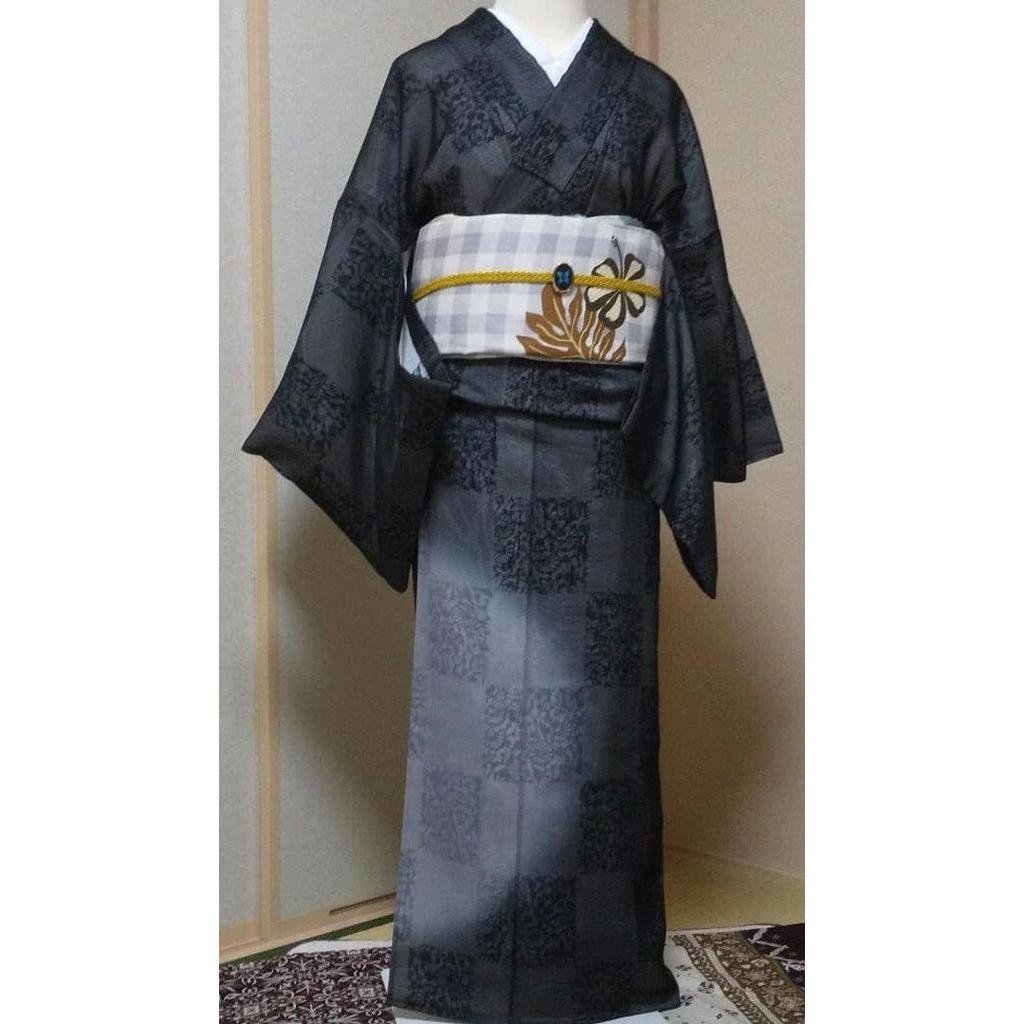 Used Japan Kimono Custom Made Unlined Kimono Sheer Lined Kimono