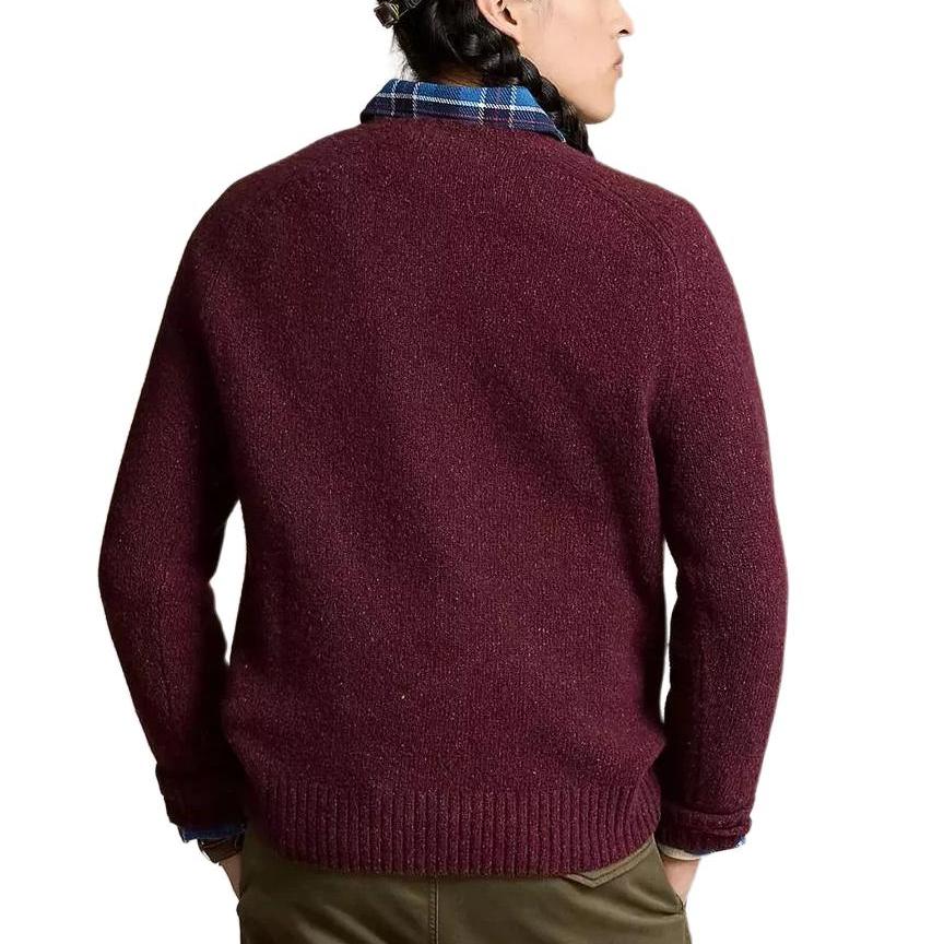 Polo Ralph Lauren Wool Blend Crew Neck Sweater Men sweater Wine 710918135-006