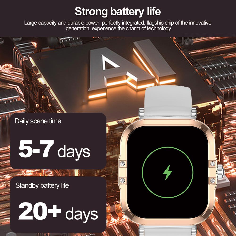 Dámské chytré hodinky SACOSDING 2025 Bluetooth Call 1,75palcová dotyková obrazovka chytré hodinky pro ženy Monitorování zdraví IP68 Vodotěsné Fitness