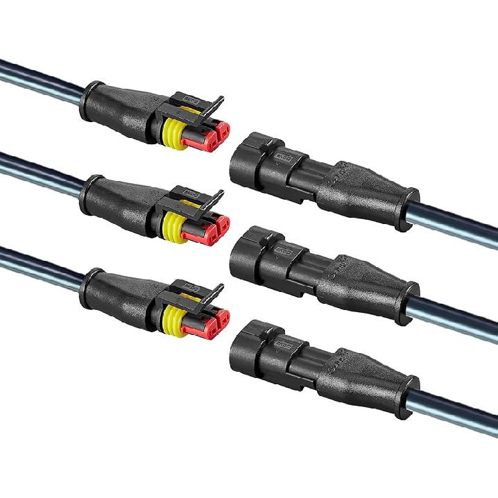 Way Car Waterproof Electrical Connector,16 AWG 2 Pin Plug Auto Electrical Wire Connectors For Car, Truck, Boat, And Other Wire Connections.(5
