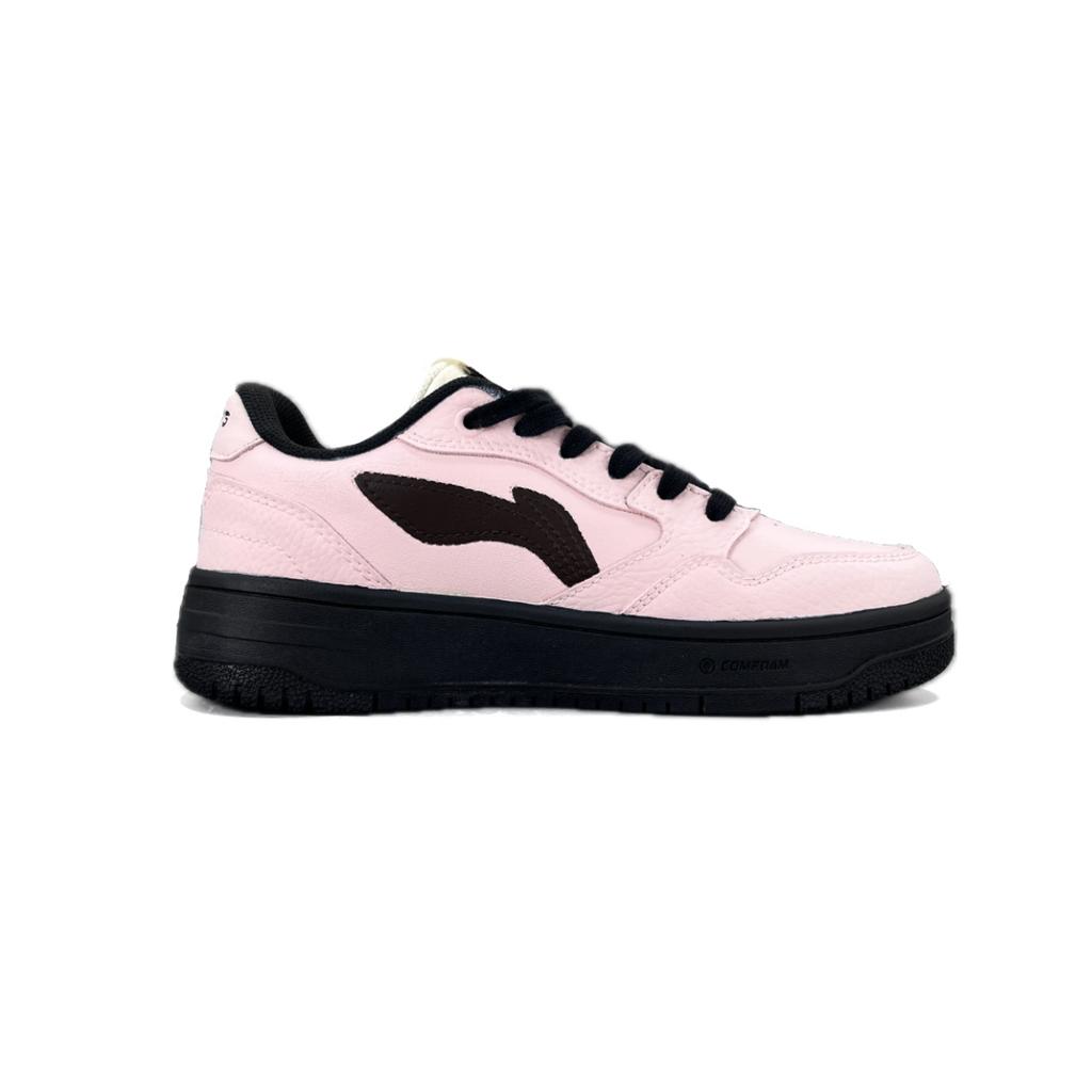 Li Ning Tianji Soft Slip Resistant Abrasion Resistant Low top Skateboard Shoes Women's Black Pink AGCU272-6(Team502-)