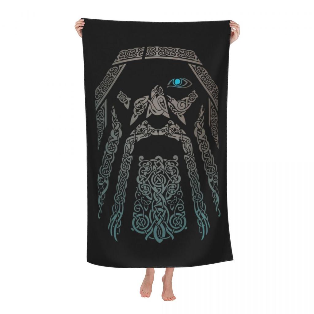 Wikinger Runen Thor Mjolnir Strandtuch Nordisch Walhalla Odin Atmungsaktives Mikrofaser Pooltücher