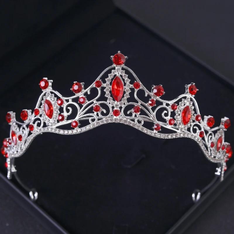 Baroque Crystal Tiaras And Crowns For Women Bride Rhinestone Prom Diadem Bridal Wedding Hair Accessories Jewelry Crown Tiara