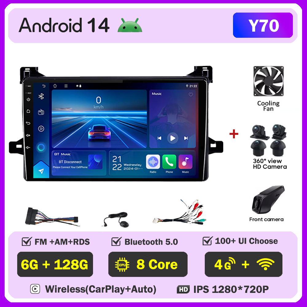 For Toyota Prius XW50 2015 - 2020 Car Radio Player Car Carplay Screen Autoradio Mirror Link Car Intelligent Systems Touch Screen