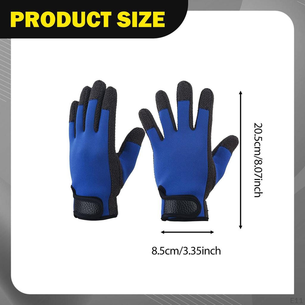2mm Neoprene Non-slip Diving Gloves with 5 Fingers for Kayaking, Fishing, Canoeing, Winter Swimming